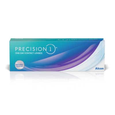 Lentes de contacto Precision 1 Esférico – Hidratación prolongada y comodidad todo el día.