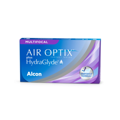 Lentes de contacto Air Optix Plus HydraGlyde Multifocal – Visión clara en todas las distancias y máxima hidratación.
